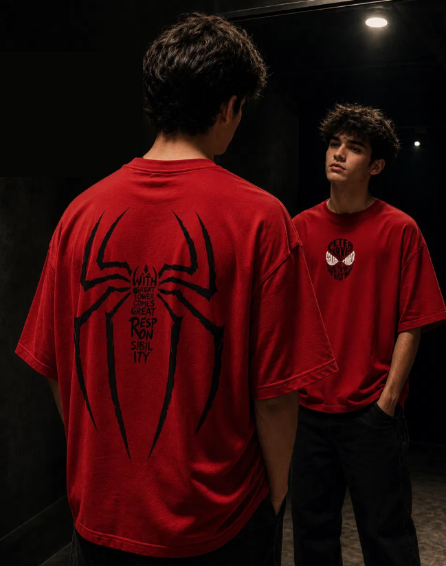 Fave Wear Spiderman oversized t-shirt campaign